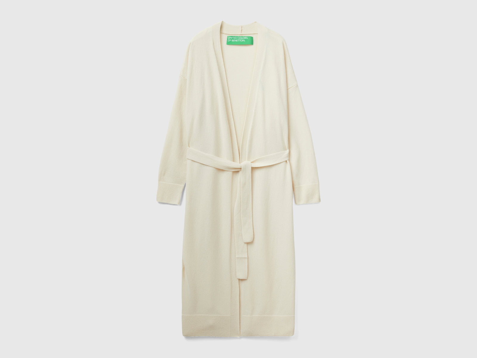 Midi cardigan with belt da donna beige | Benetton Outlet