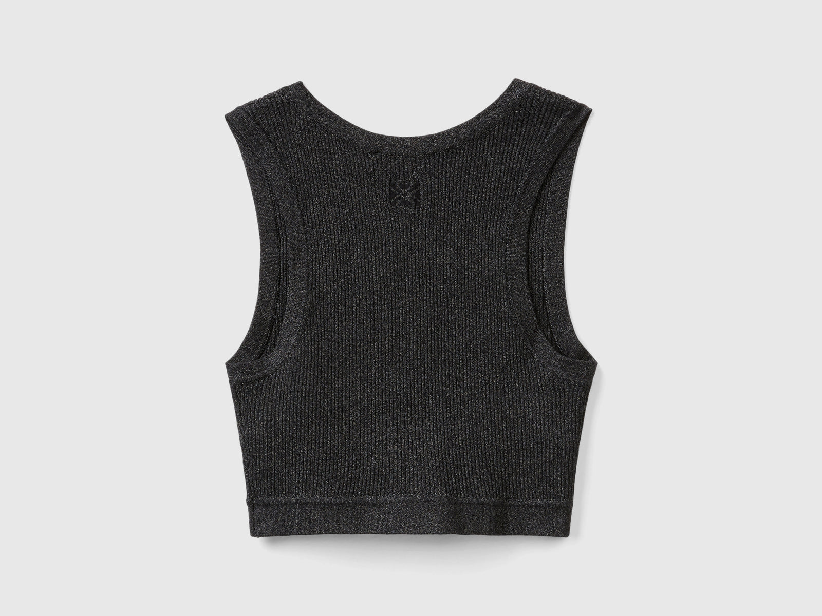 Brassiere a costine con lurex da donna nero 2 | Benetton Outlet