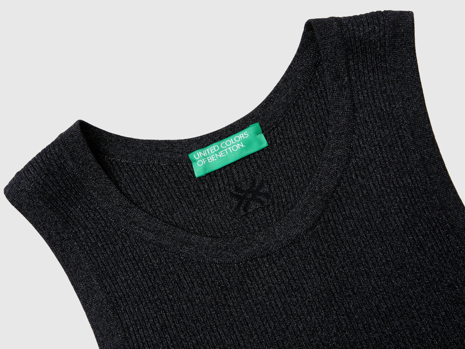 Brassiere a costine con lurex da donna nero 3 | Benetton Outlet