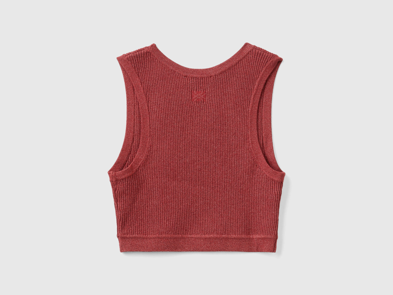 Brassiere a costine con lurex da donna bordeaux 2 | Benetton Outlet