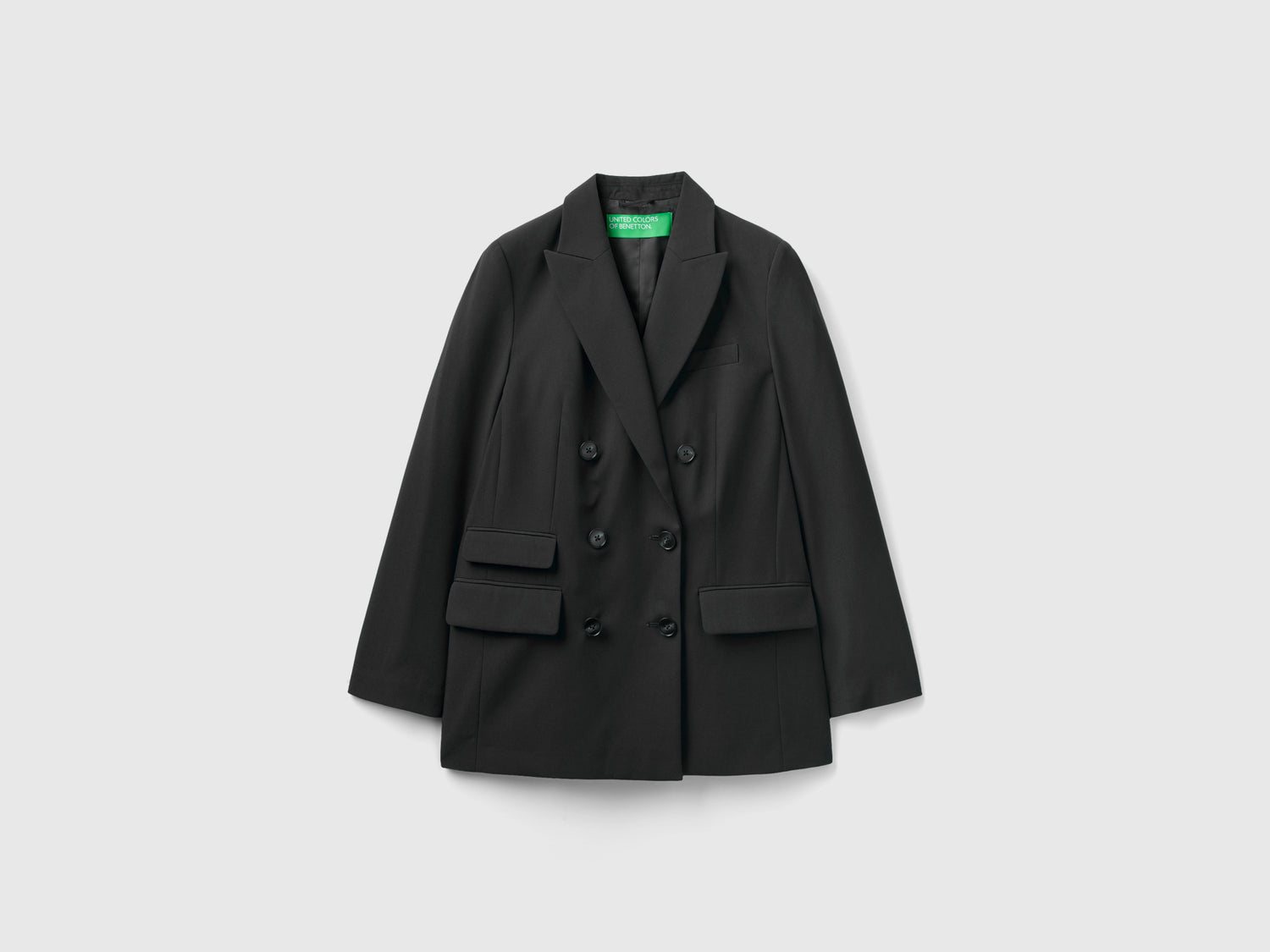 Double-breasted blazer da donna nero | Benetton Outlet
