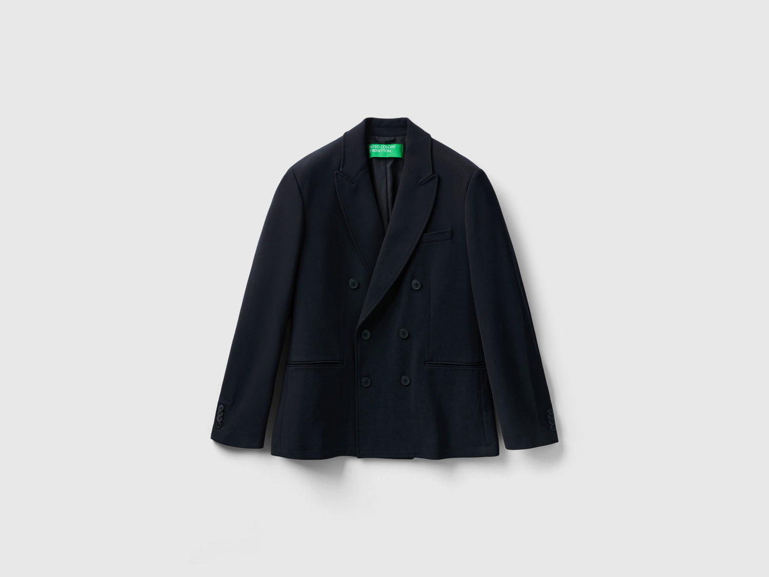 Giacca doppiopetto slim fit da uomo nero | Benetton Outlet