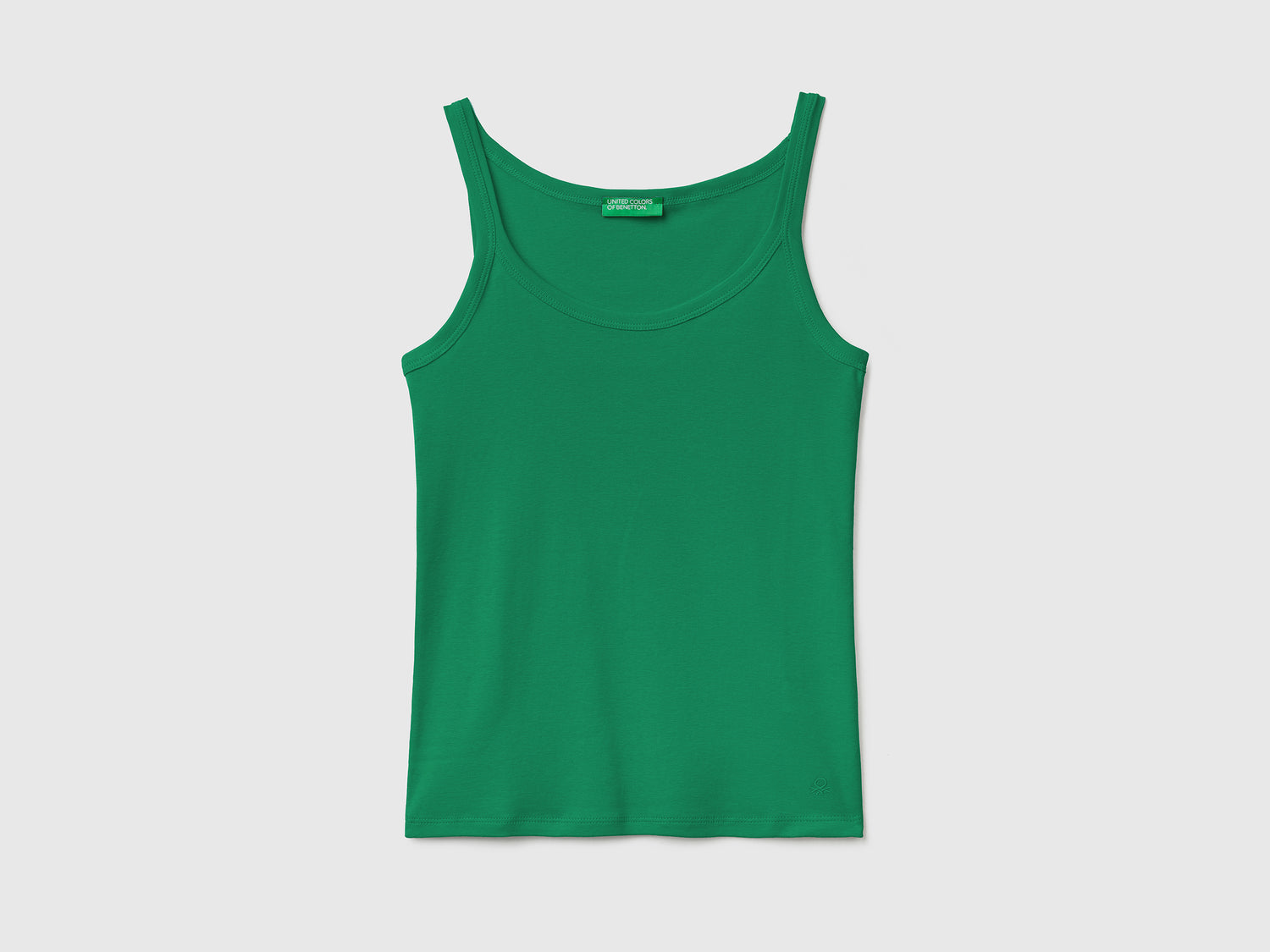 Canotta in puro cotone da donna verde | Benetton Outlet