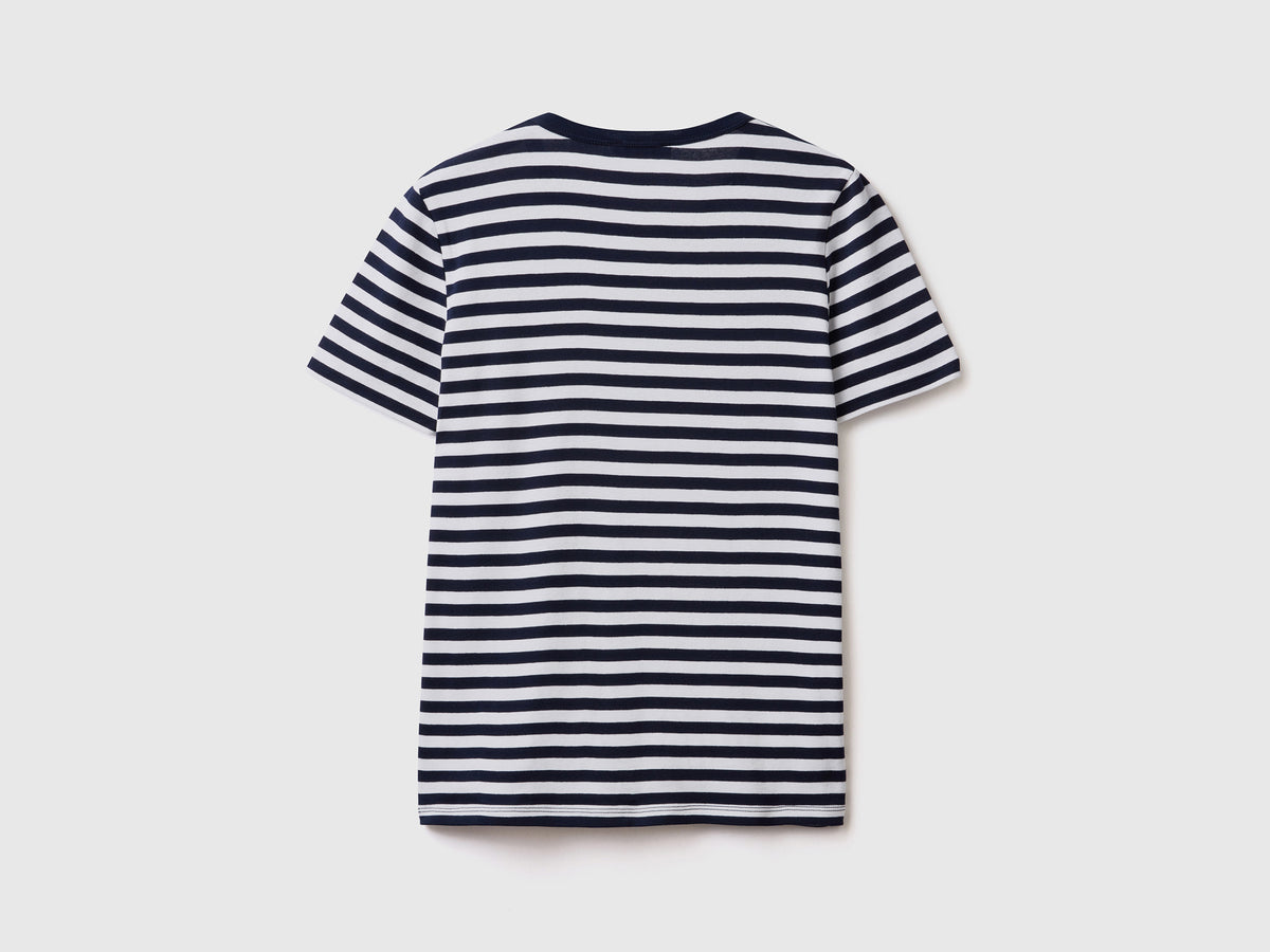 T-shirt girocollo a righe