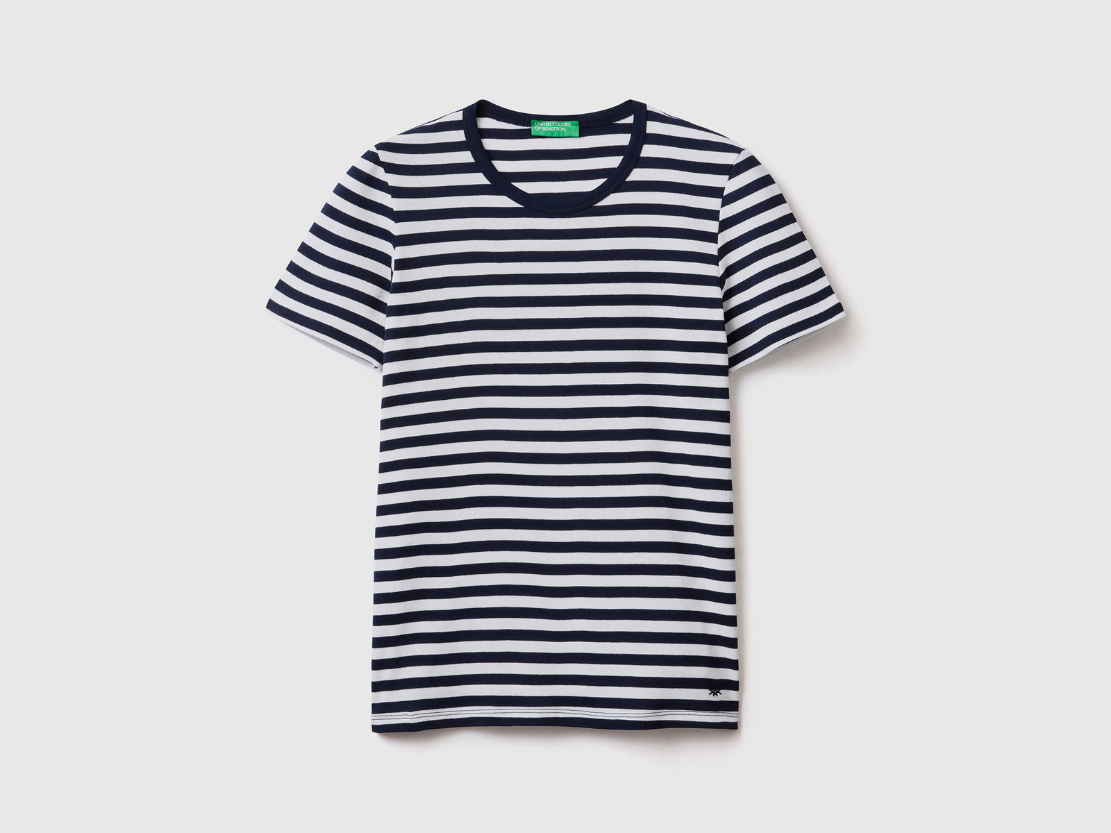 T-shirt girocollo a righe da donna blu scuro | Benetton Outlet