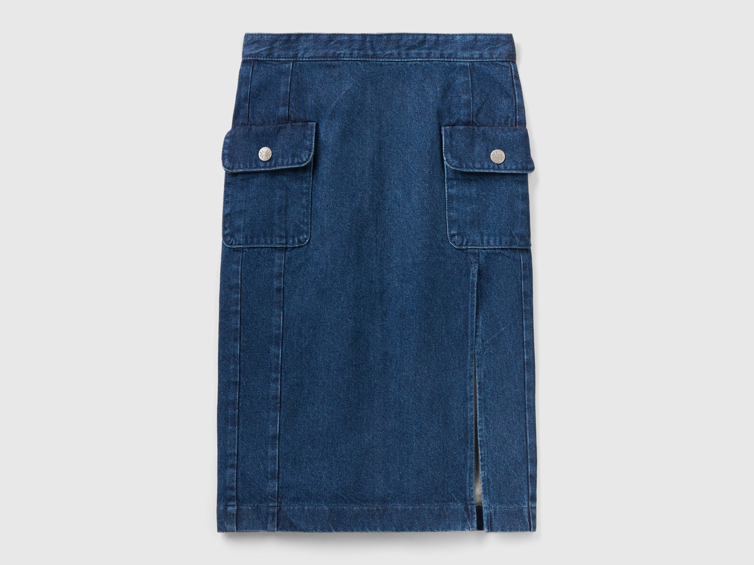 Gonna di jeans a tubino da donna blu | Benetton Outlet