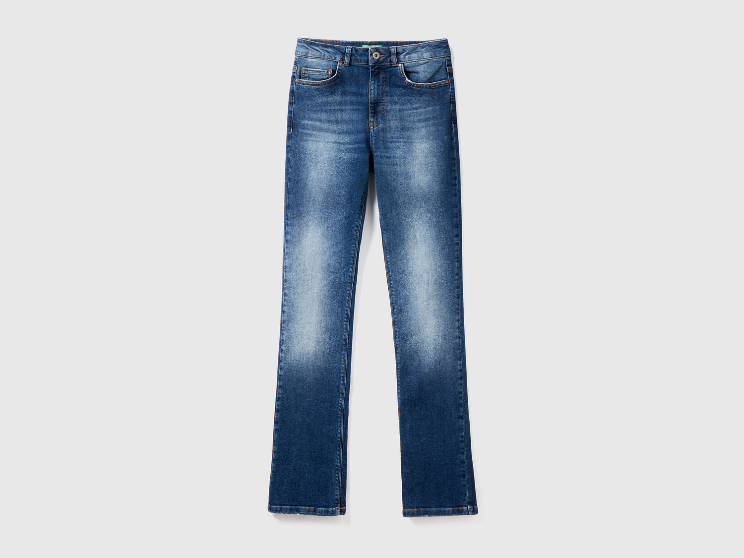 Five-pocket bootcut jeans da donna blu scuro | Benetton Outlet