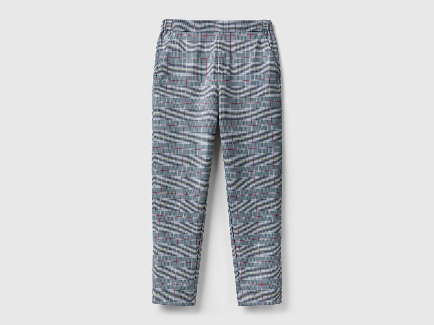 Pantaloni fantasia con elastico in vita da donna grigio chiaro | Benetton Outlet