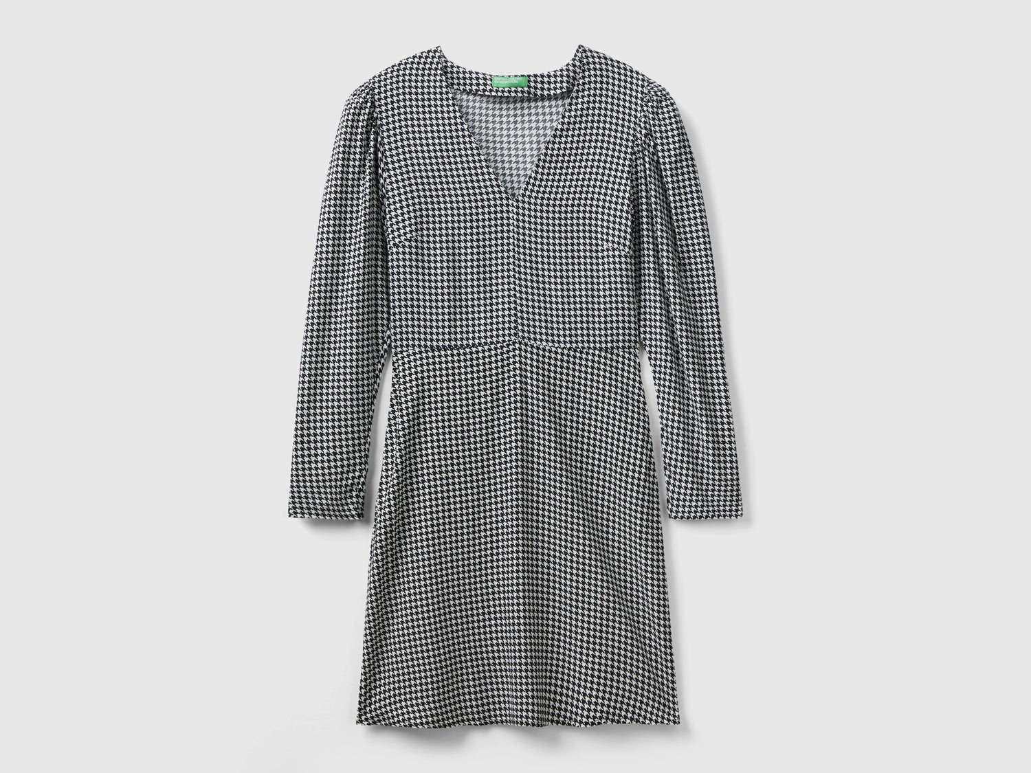 Patterned viscose dress da donna nero | Benetton Outlet