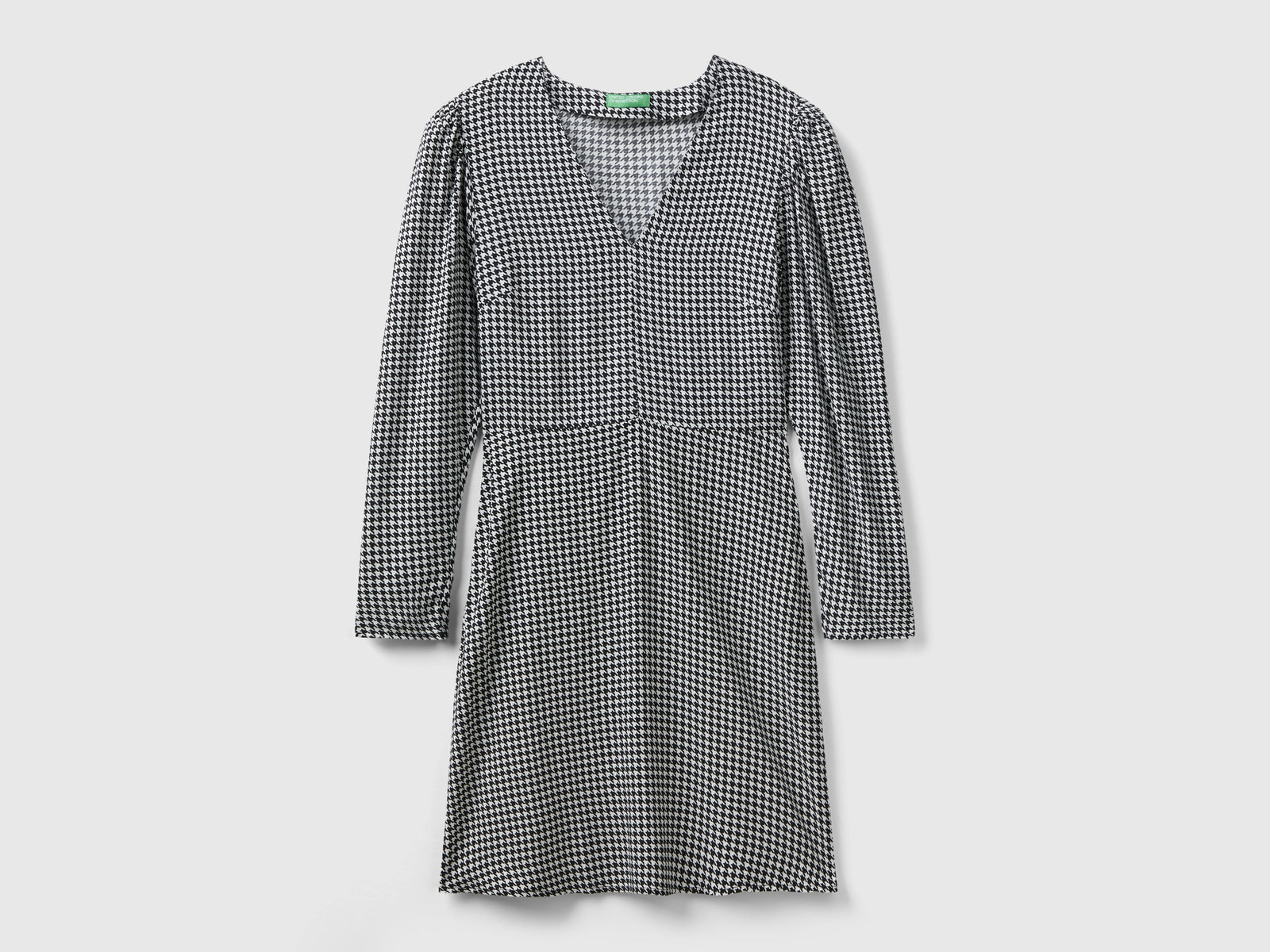Patterned viscose dress da donna nero | Benetton Outlet