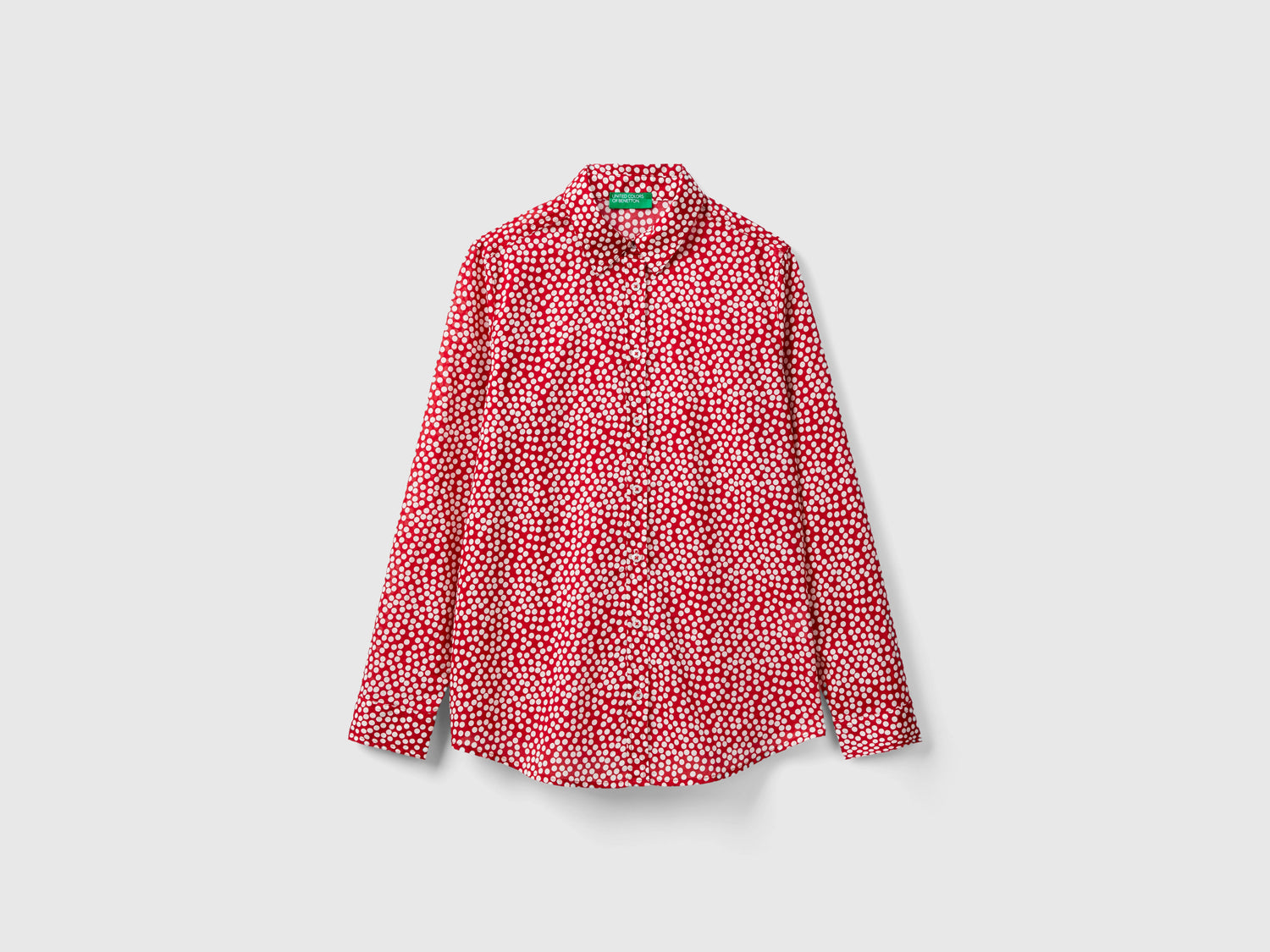 Camicia a pois da donna rosso | Benetton Outlet