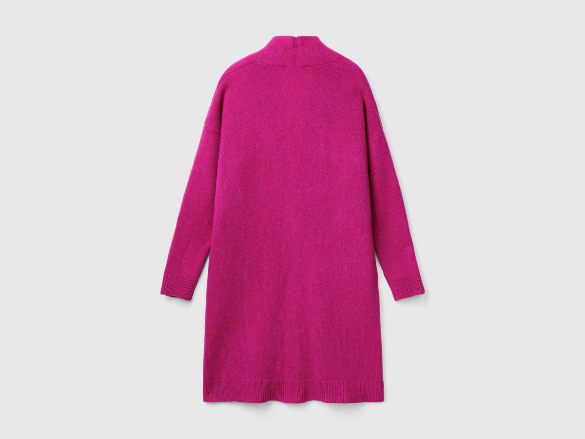 Cardigan lungo in pura lana Shetland