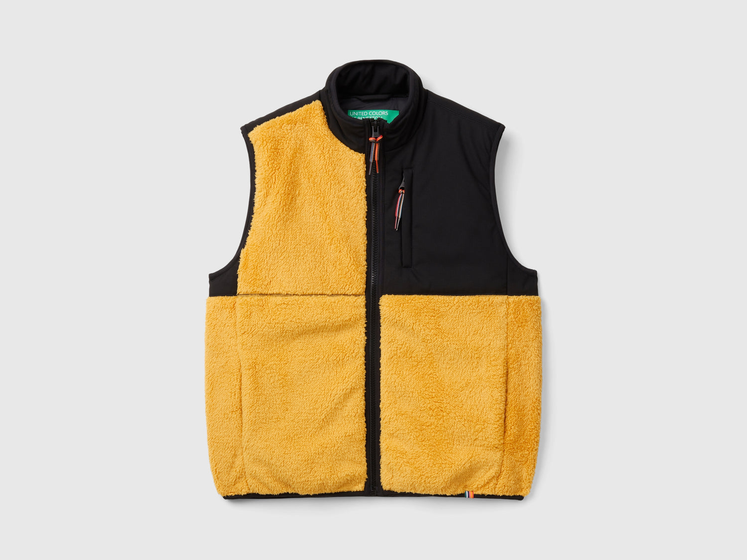 Gilet in nylon e pelliccetta sintetica da uomo multi-color | Benetton Outlet