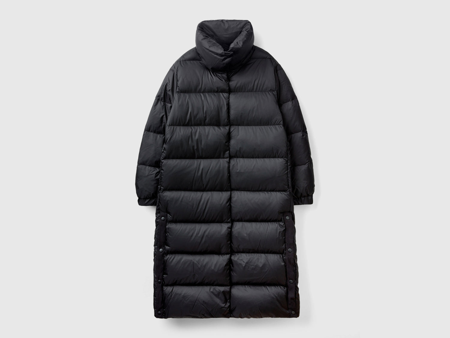 Piumino imbottito in vera piuma da donna nero | Benetton Outlet