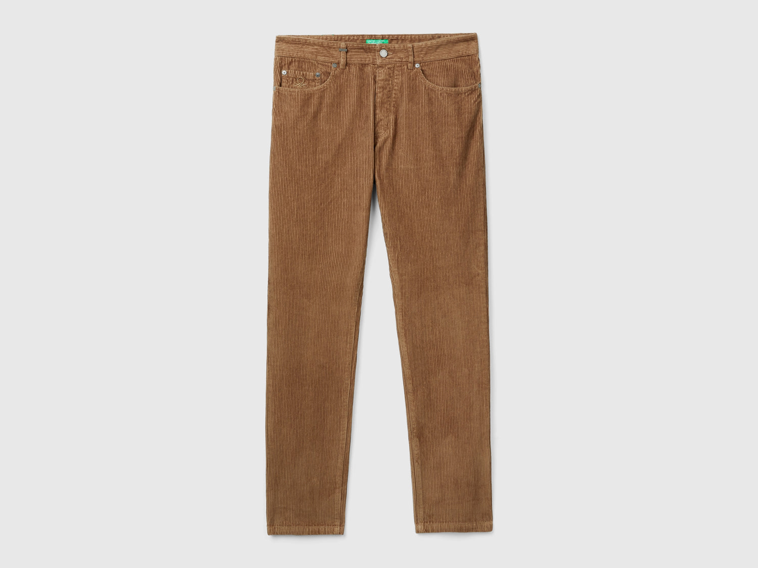 Regular fit velvet trousers da uomo marrone | Benetton Outlet