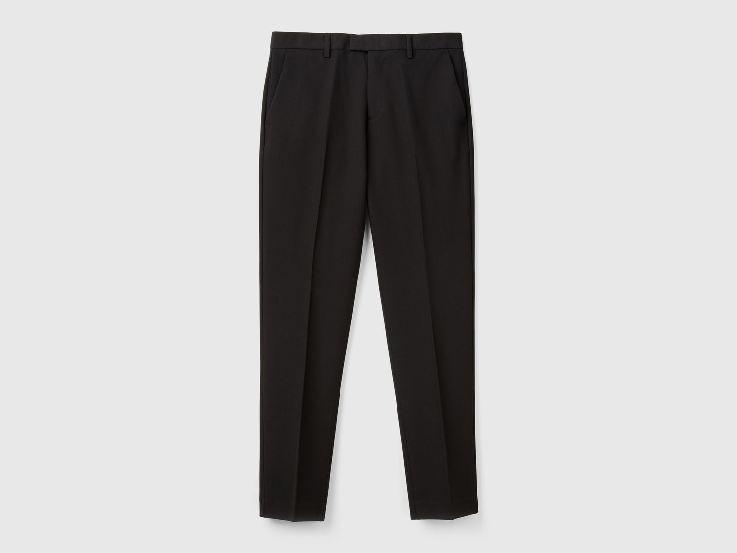 Regular fit formal chinos da uomo nero | Benetton Outlet