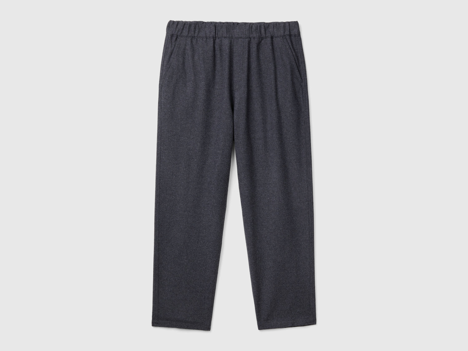 Flannel joggers da uomo grigio scuro | Benetton Outlet