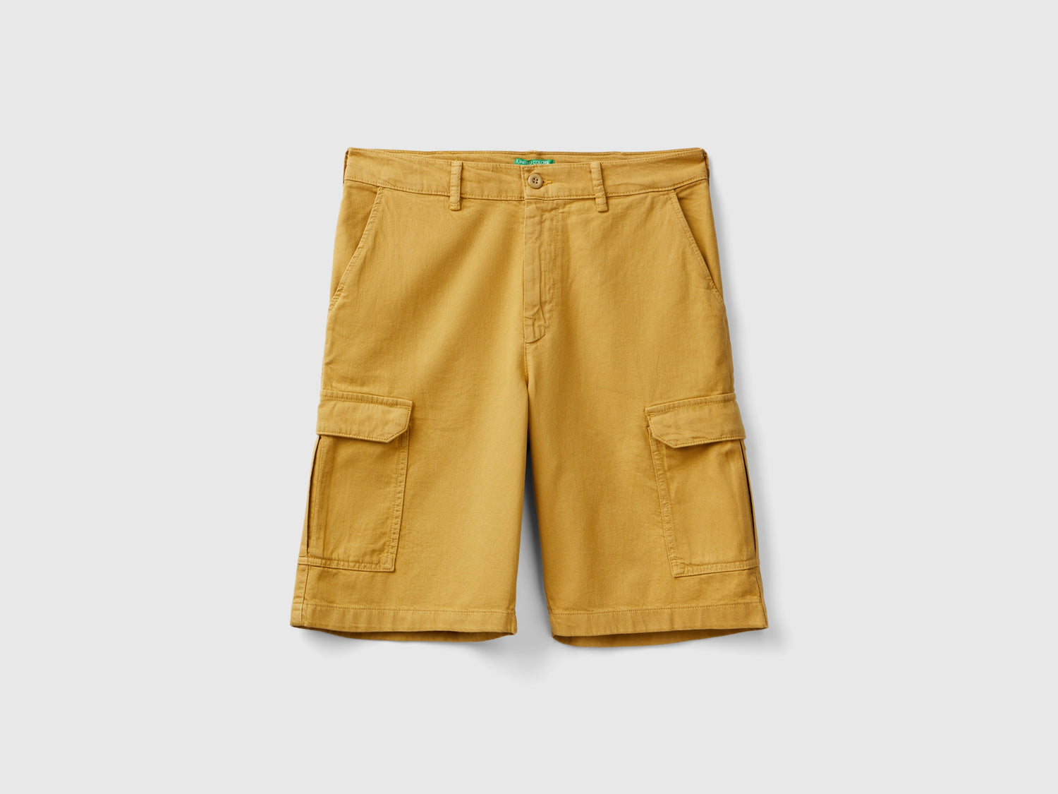 Cotton blend cargo shorts da uomo cammello | Benetton Outlet