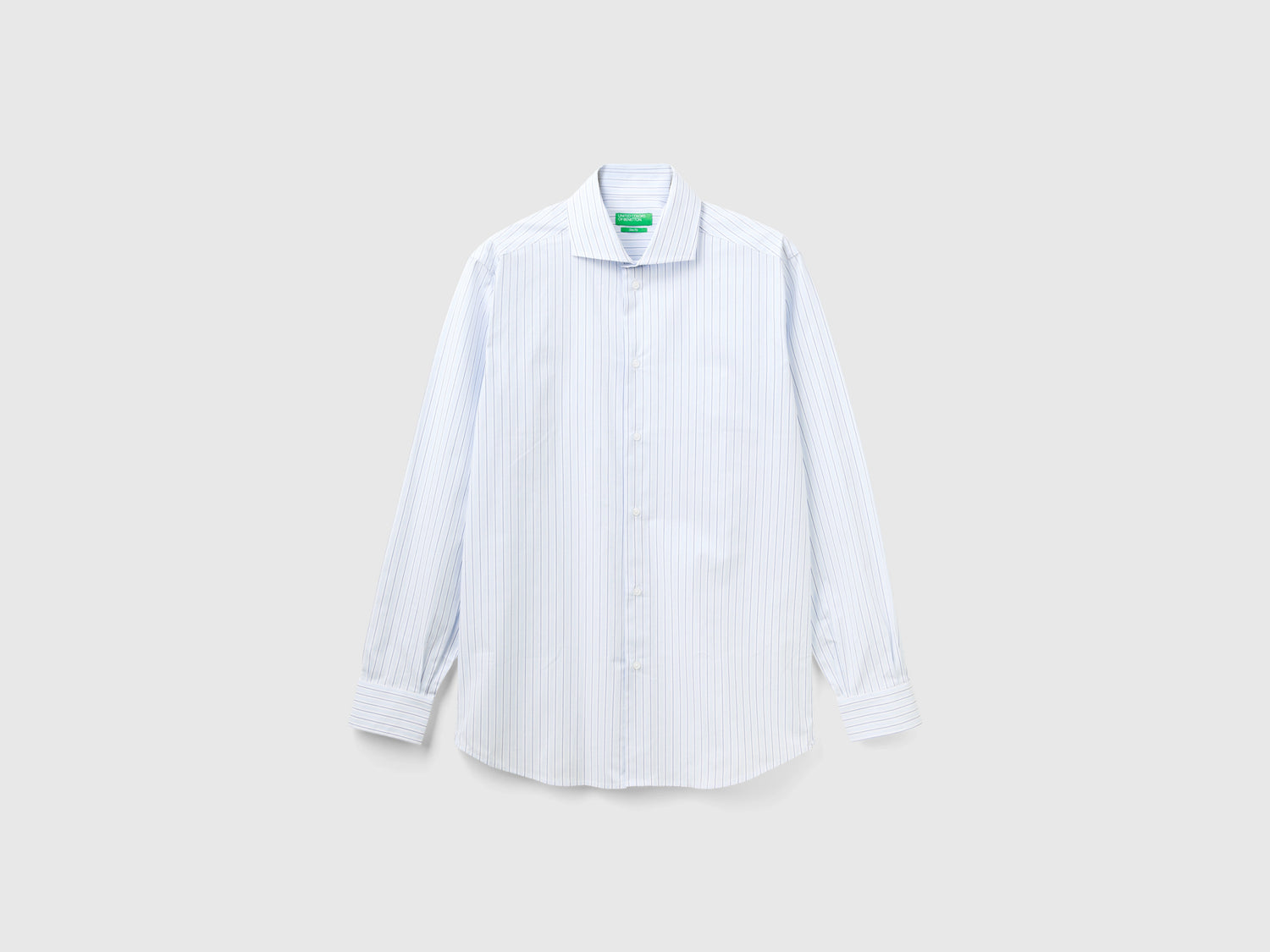 Striped stretch cotton shirt da uomo multi-color | Benetton Outlet