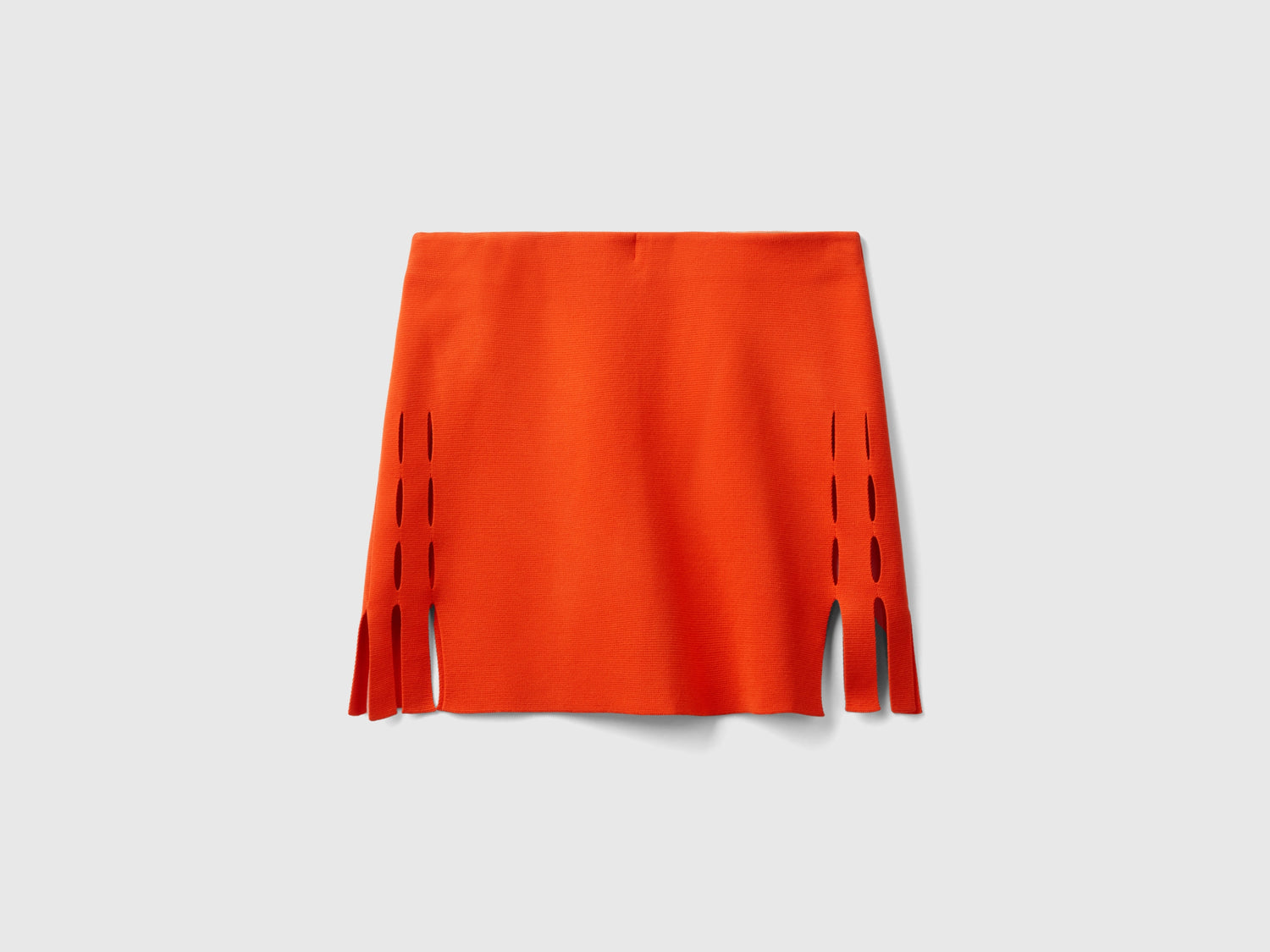 Minigonna cut out con frange da donna rosso | Benetton Outlet