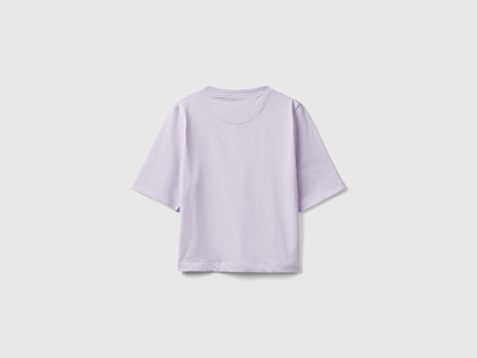 T-shirt boxy fit 100% cotone da donna lilla 2 | Benetton Outlet