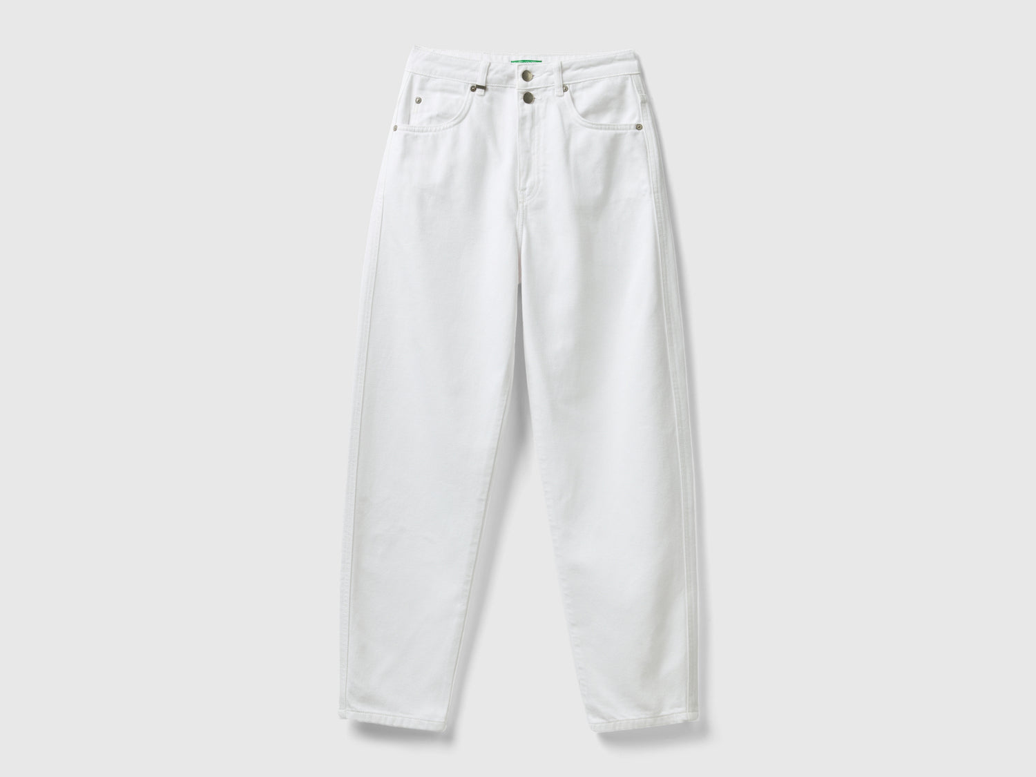 Pantaloni mom fit da donna bianco | Benetton Outlet