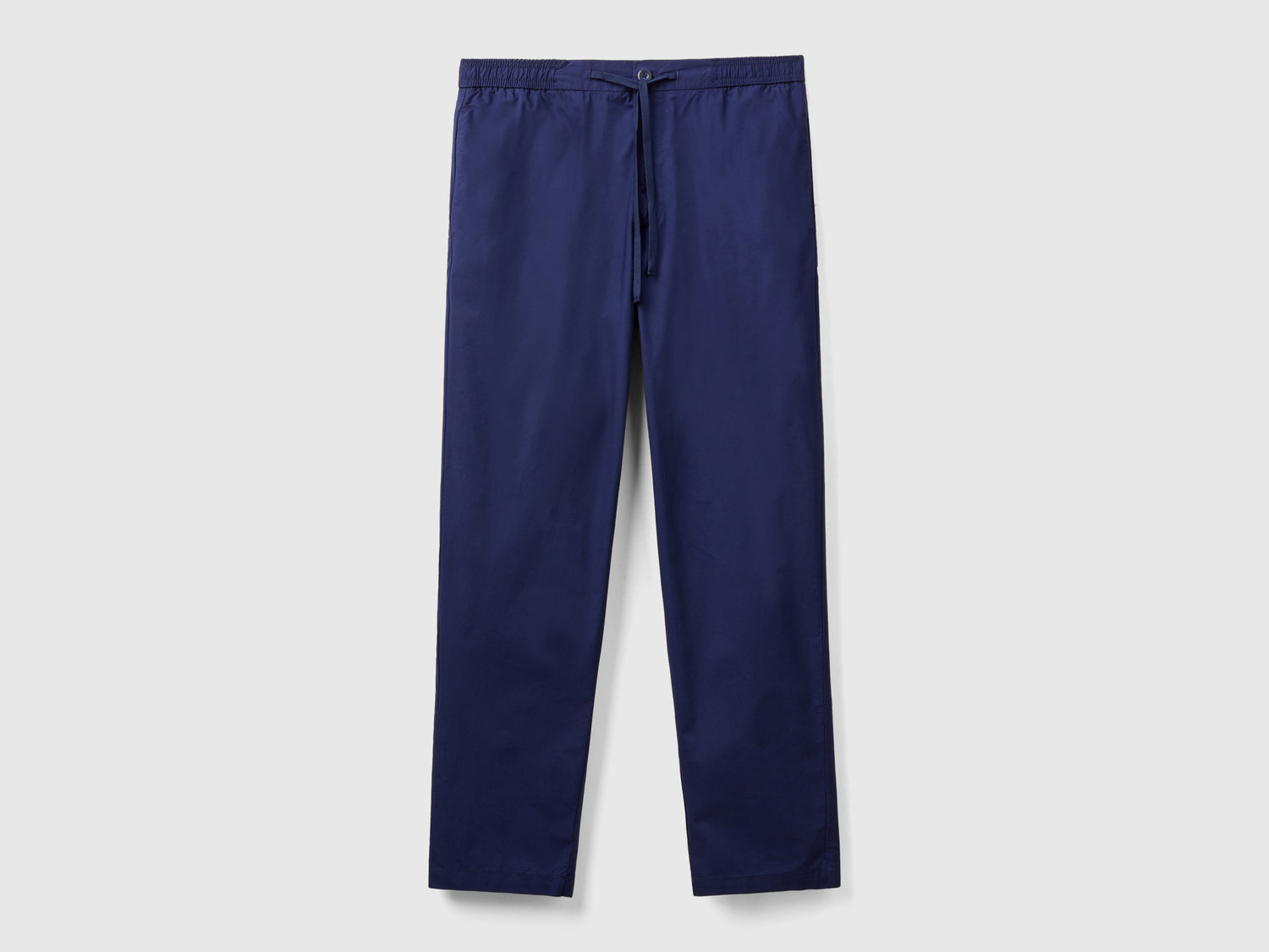 Canvas trousers with drawstring da uomo blu scuro | Benetton Outlet
