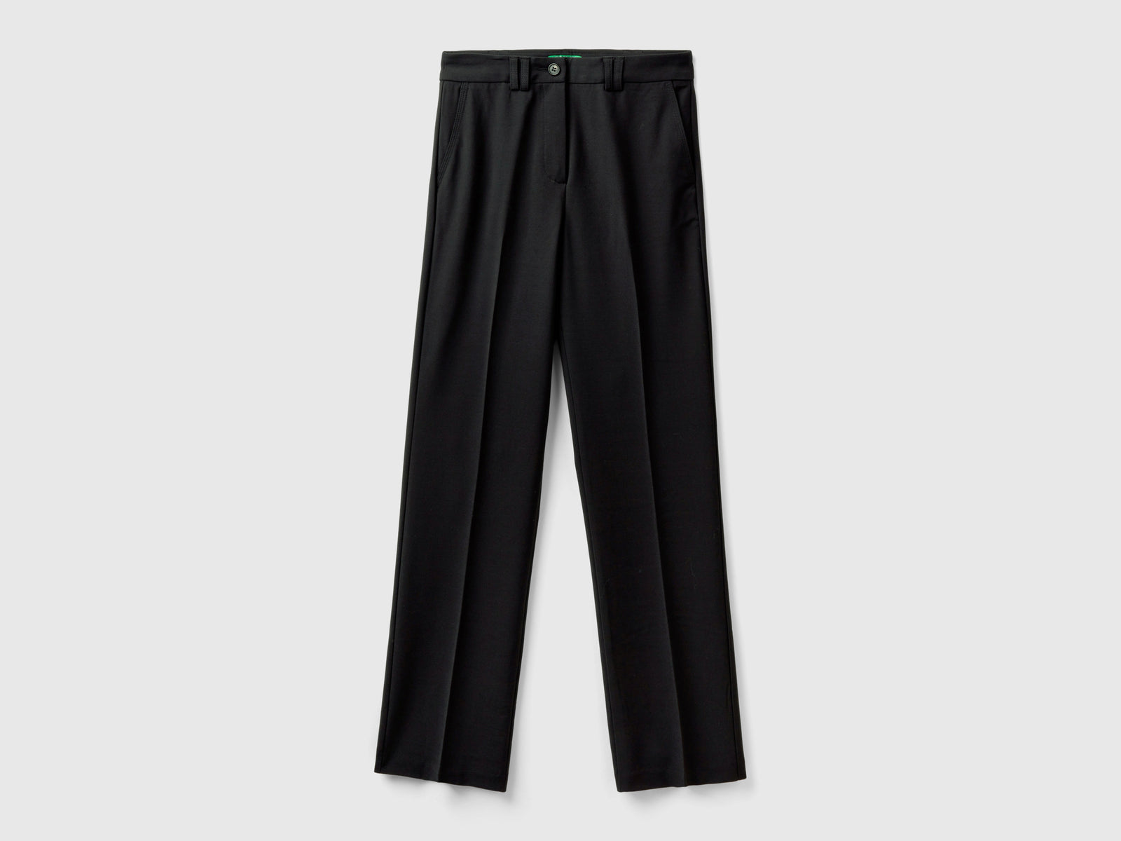 Pantaloni fluidi formali da donna nero | Benetton Outlet
