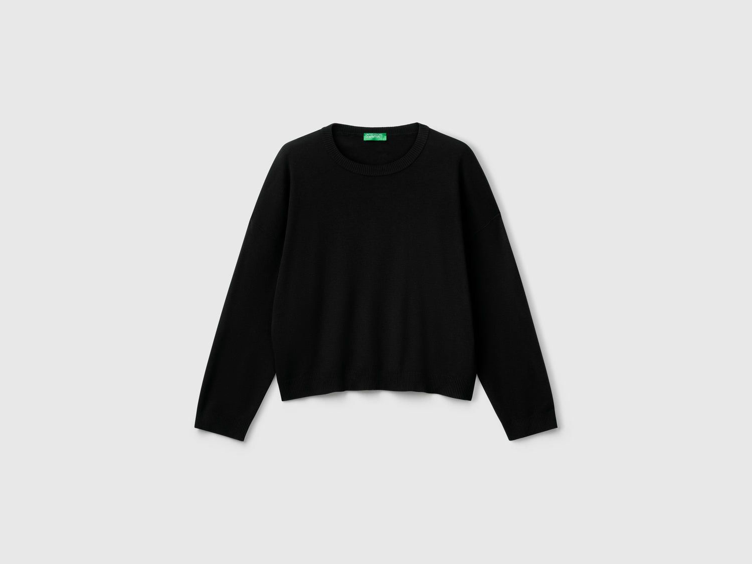 100% cotton shirt da donna nero | Benetton Outlet