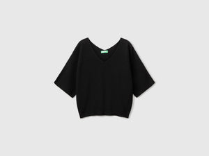 Reversible cropped sweater