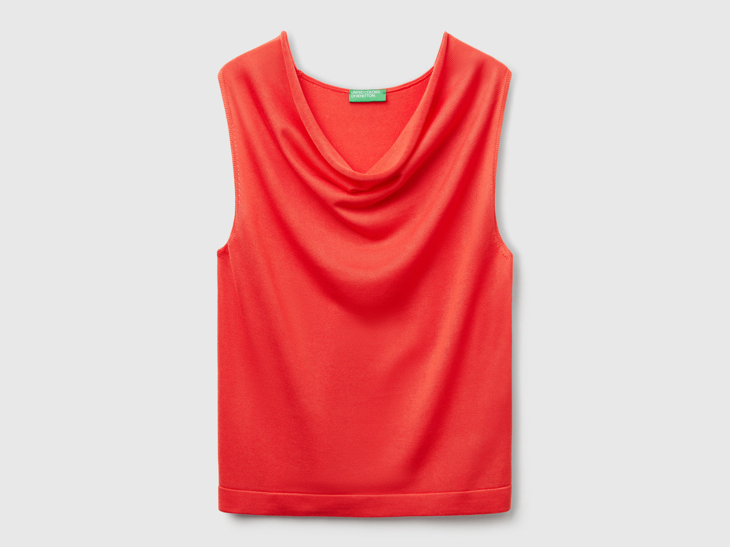 Canotta in maglia da donna arancione | Benetton Outlet