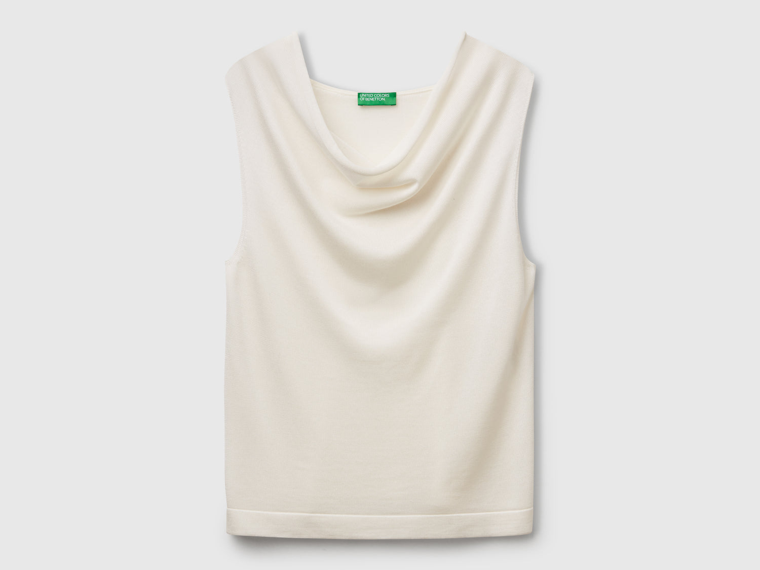 Canotta in maglia da donna bianco | Benetton Outlet