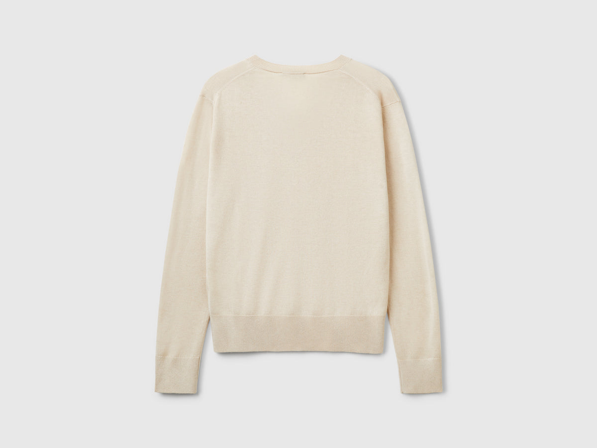 Silk blend V-neck sweater