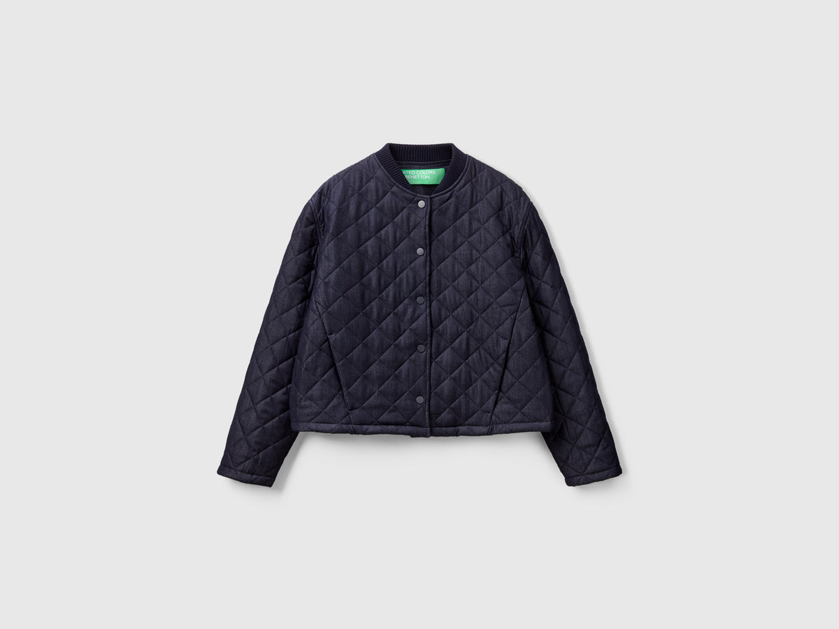 Giubbotto trapuntato effetto denim