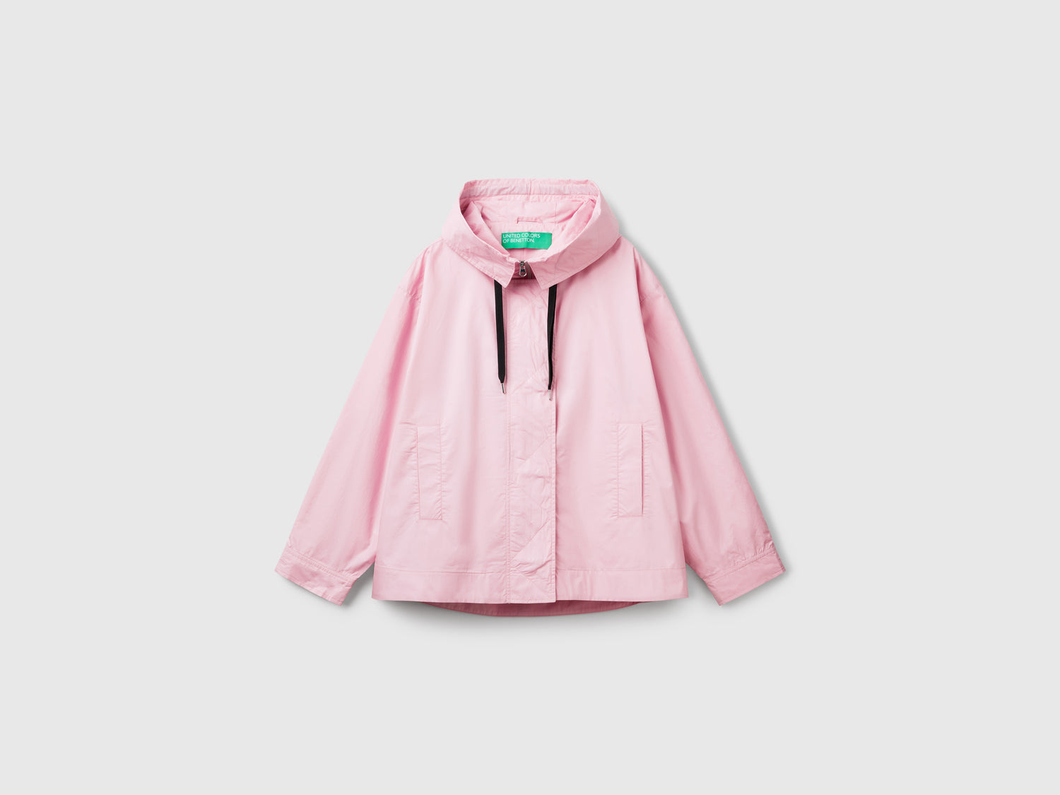 Giubbino over fit in nylon da donna rosa | Benetton Outlet
