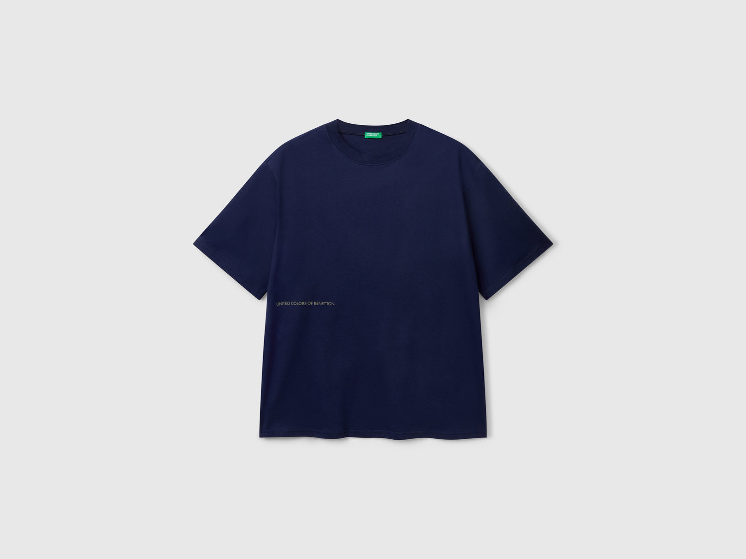 T-shirt con stampa logo da uomo blu scuro | Benetton Outlet