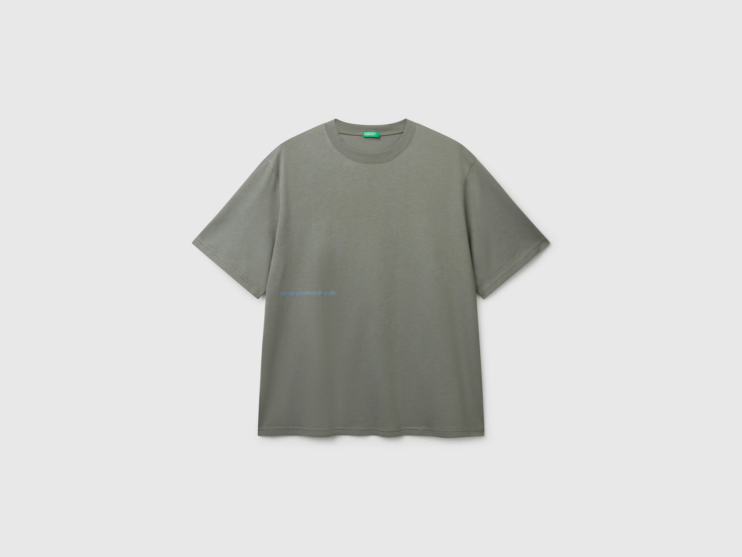 T-shirt con stampa logo da uomo verde chiaro | Benetton Outlet