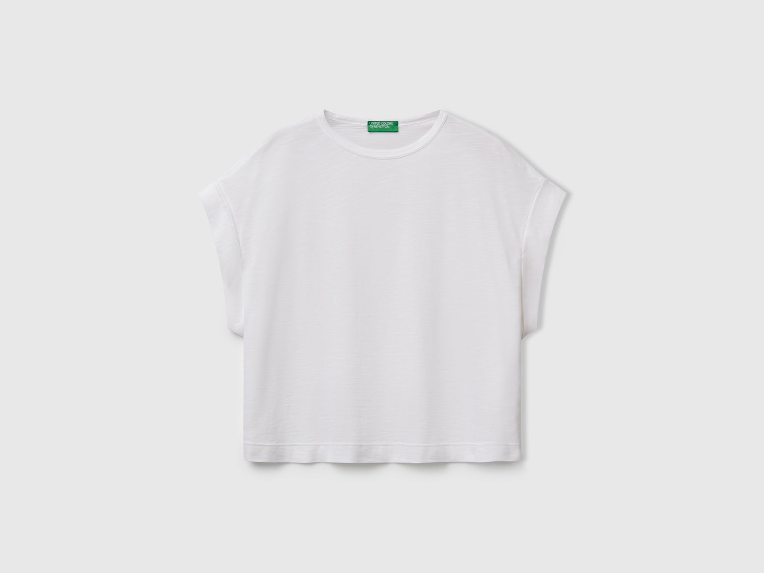 Boxy fit T-shirt da donna bianco | Benetton Outlet