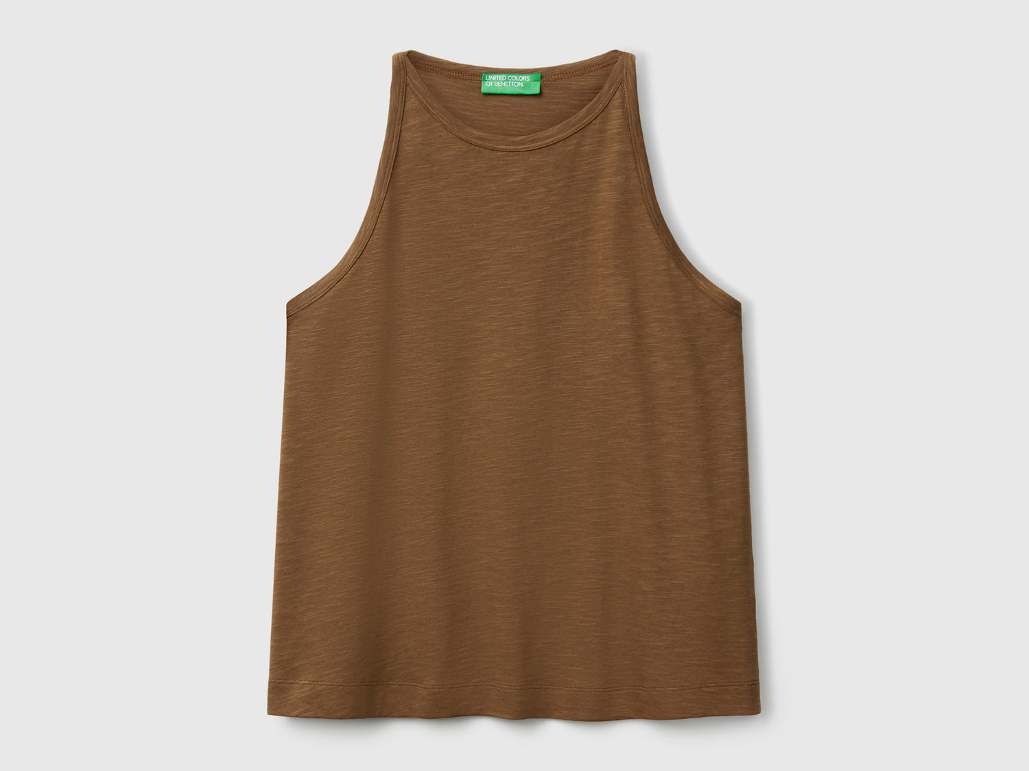 Halterneck tank top da donna marrone | Benetton Outlet