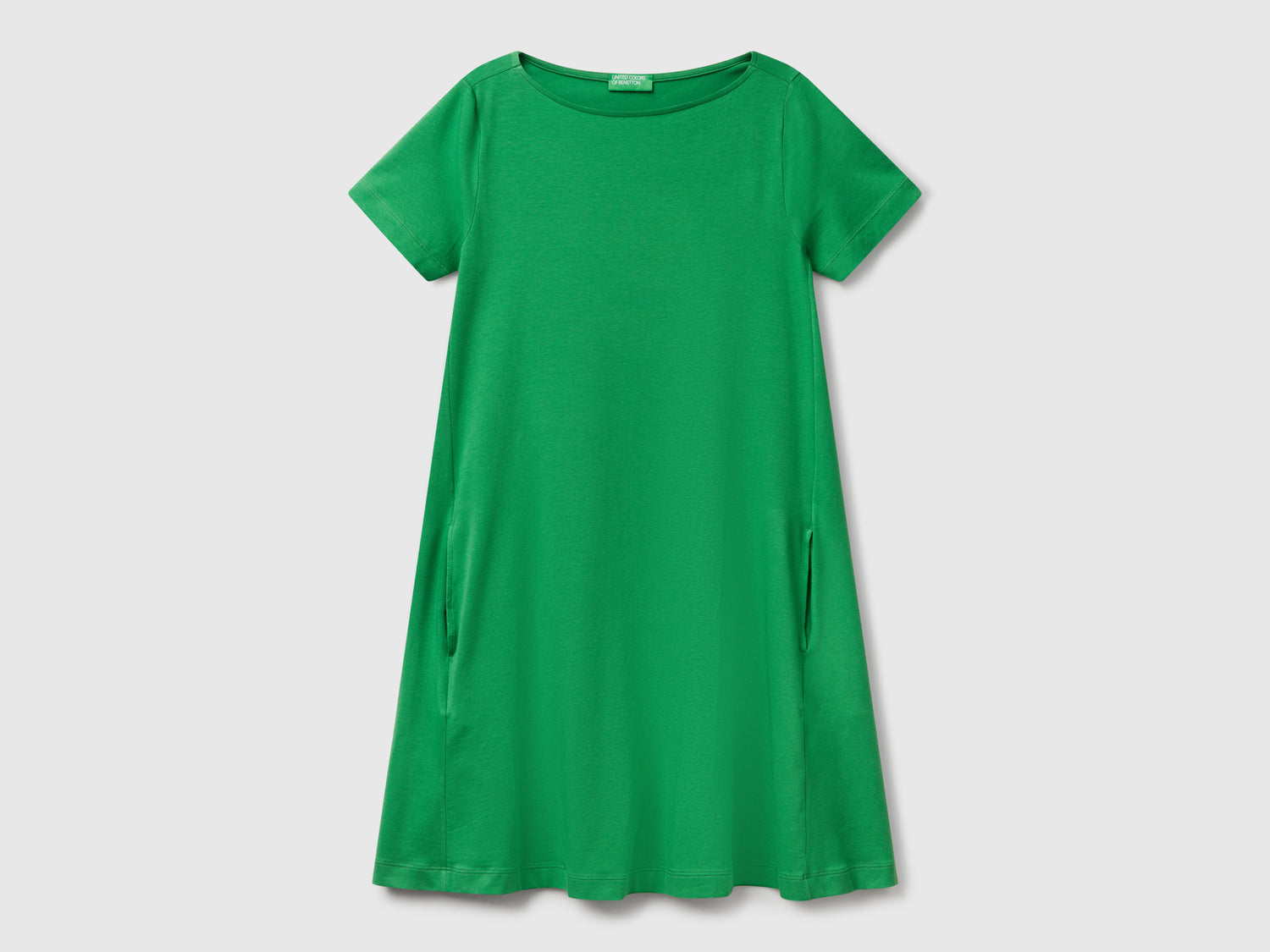 Short flared dress da donna verde | Benetton Outlet
