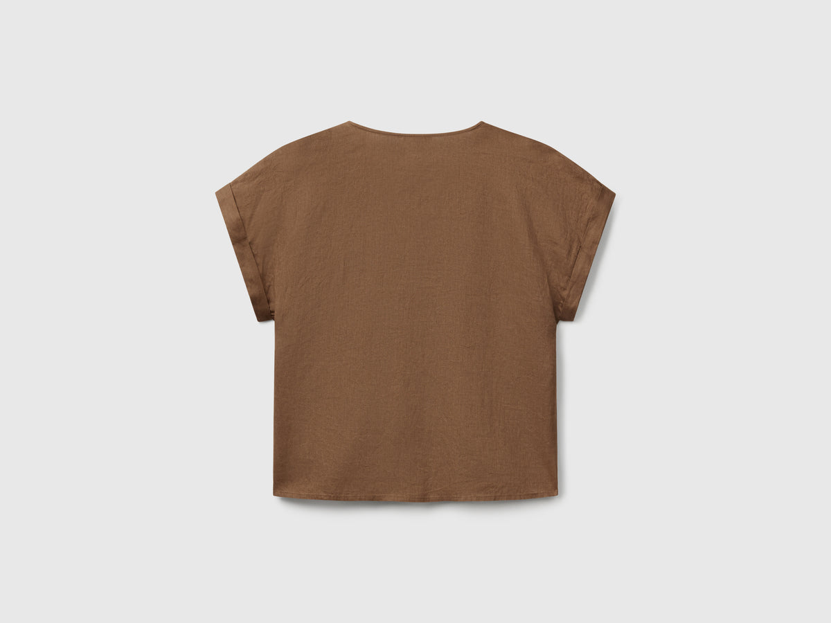 Pure linen blouse