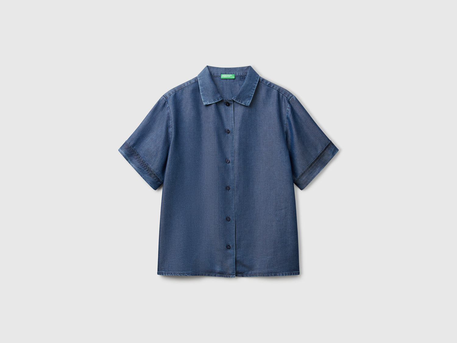 Blusa in viscosa da donna blu scuro | Benetton Outlet