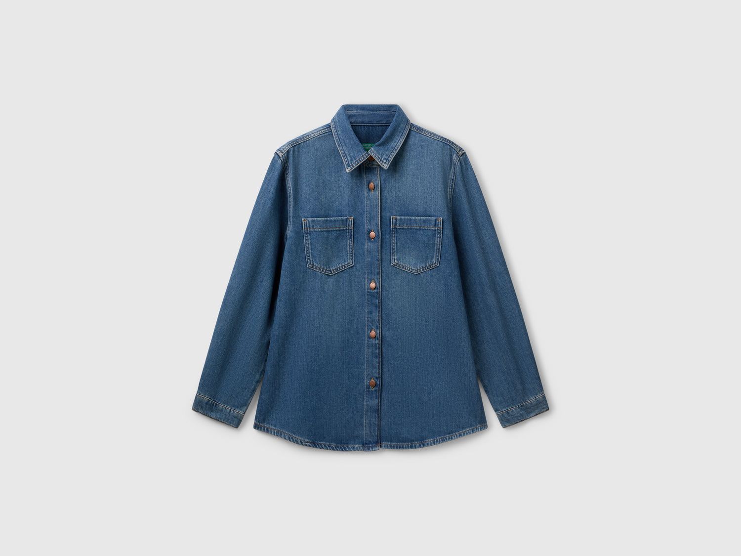 Overshirt di jeans da donna azzurro | Benetton Outlet