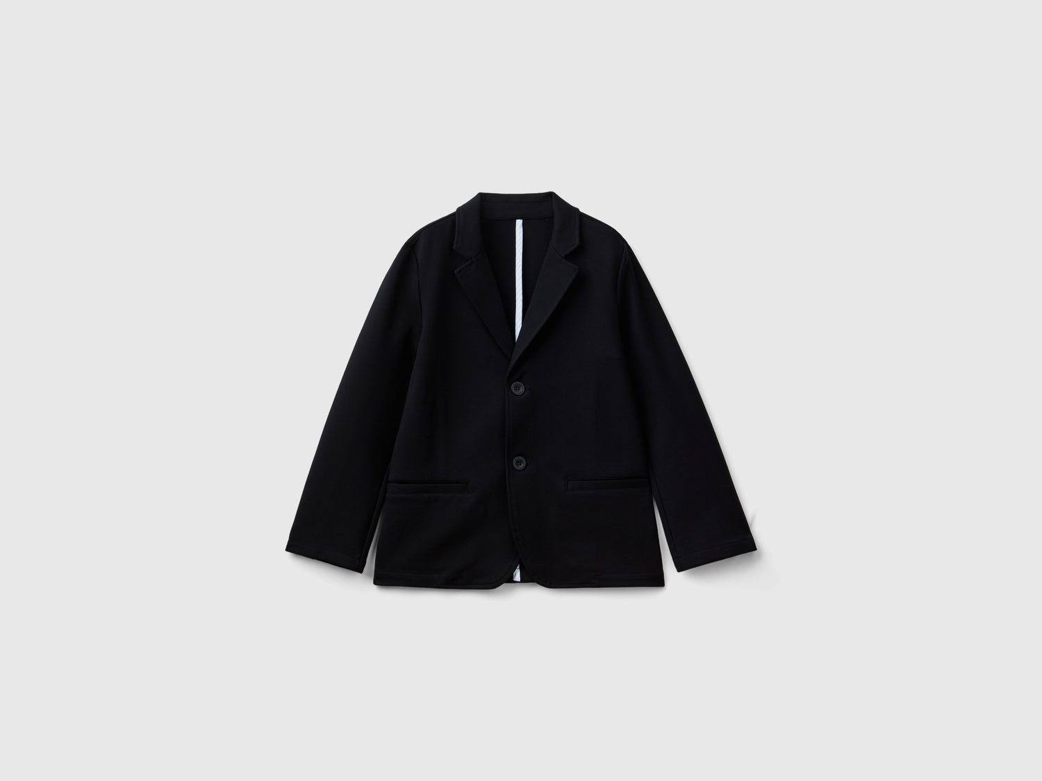 Blazer in misto viscosa stretch da bambino nero | Benetton Outlet