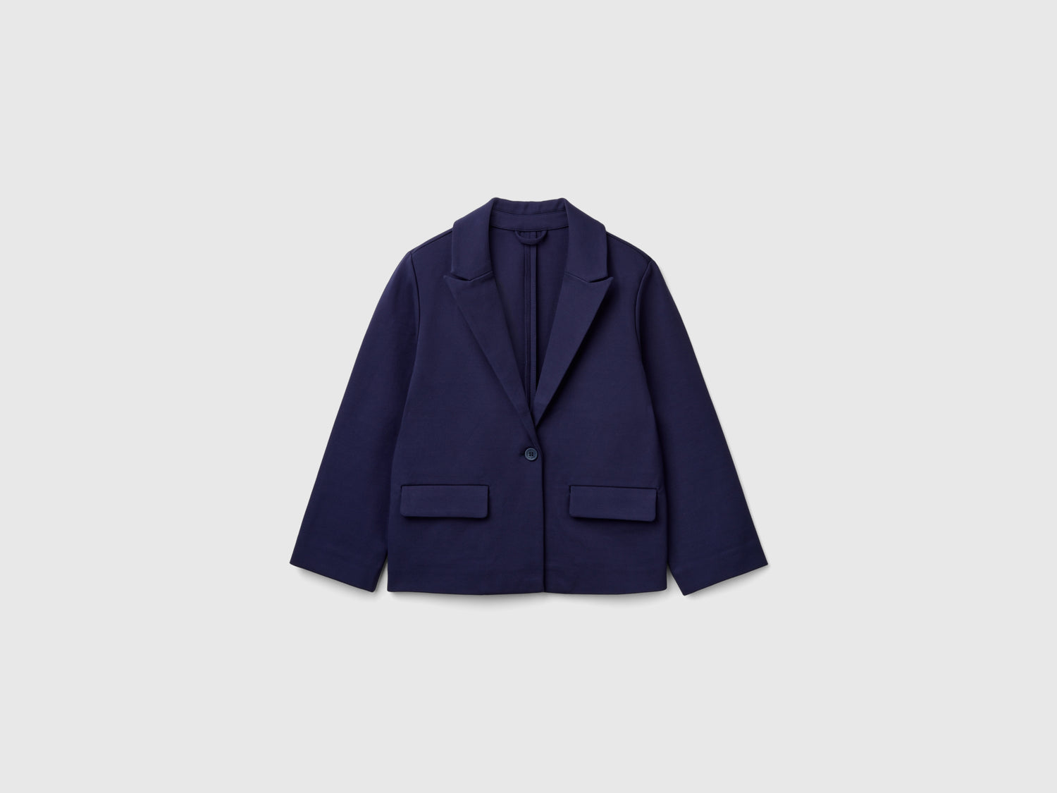 Blazer lungo elegante da bambina blu scuro | Benetton Outlet