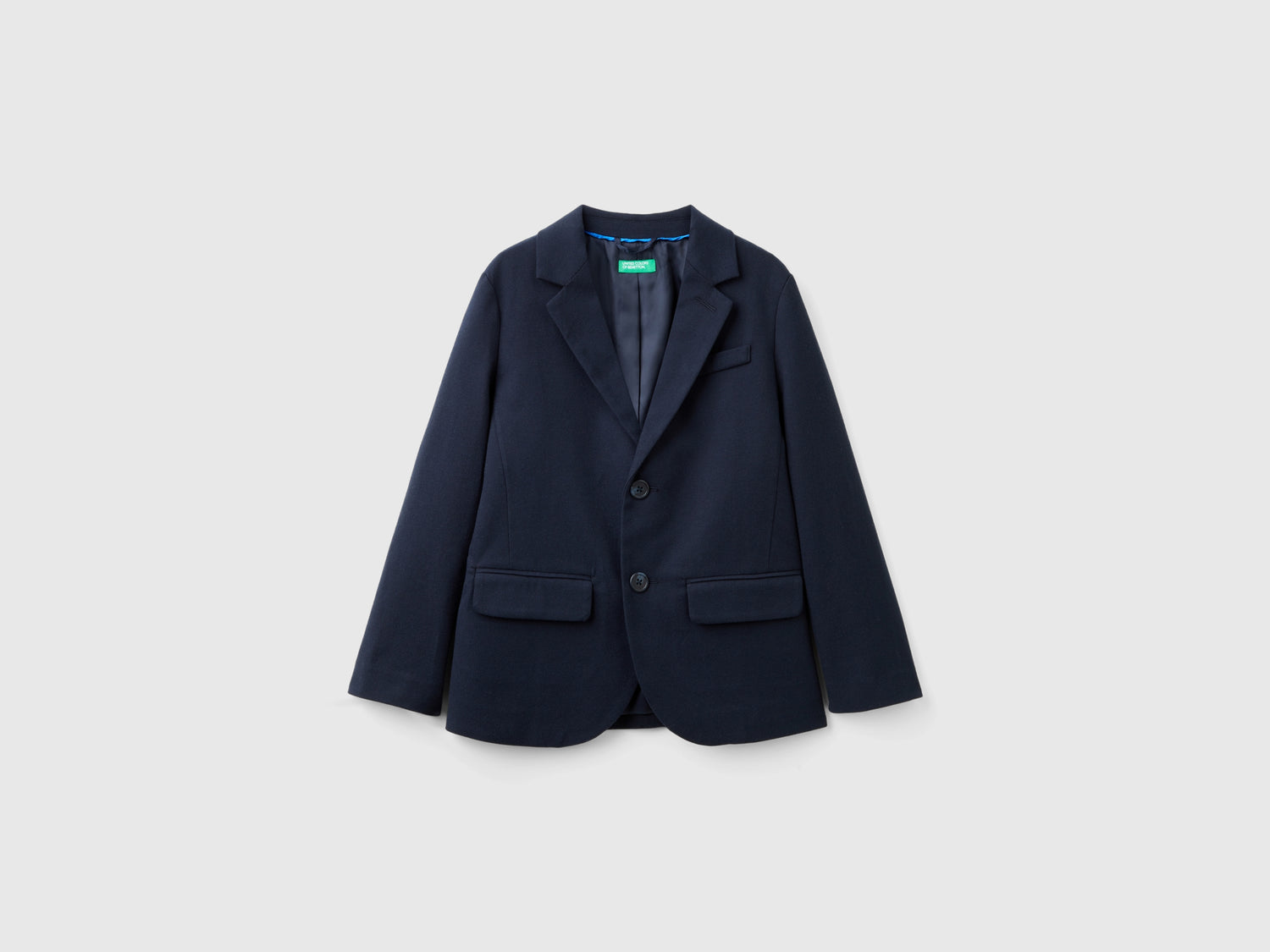 Blazer in flanella da bambino blu scuro | Benetton Outlet