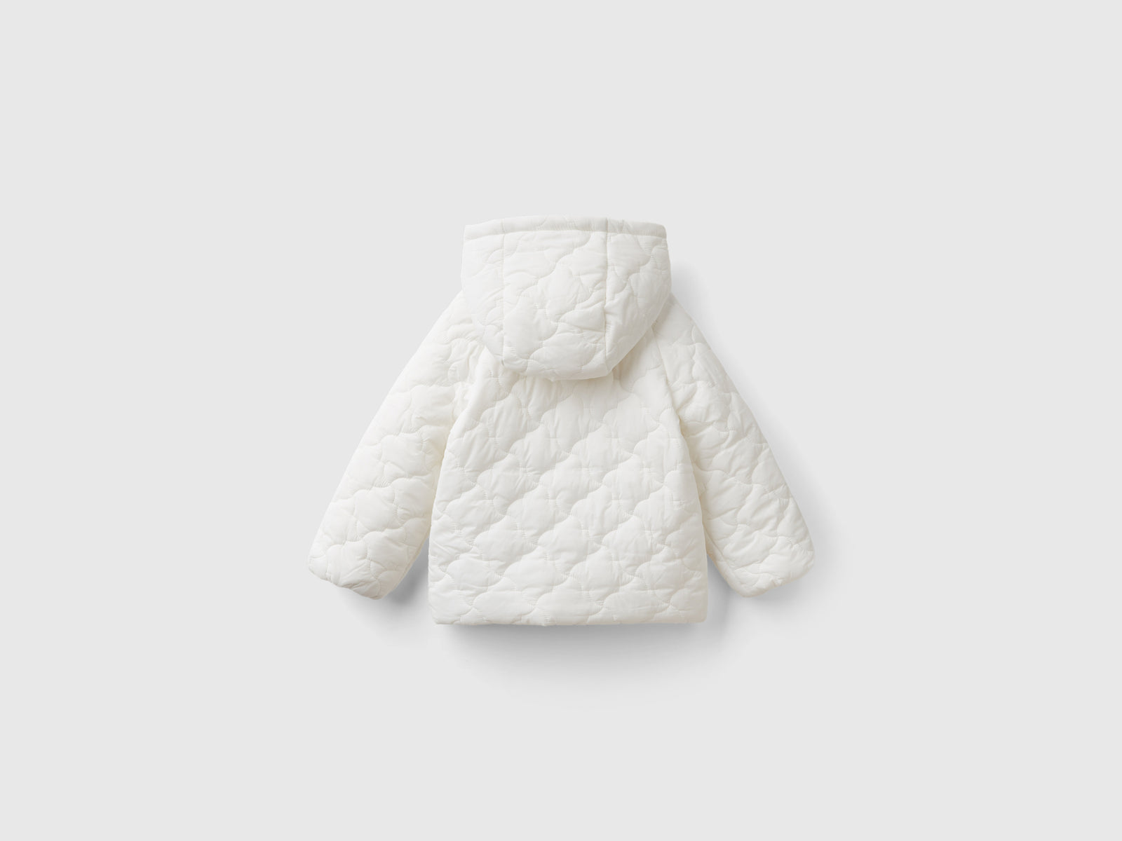 Giubbino leggero trapuntato da bimba bianco panna 2 | Benetton Outlet