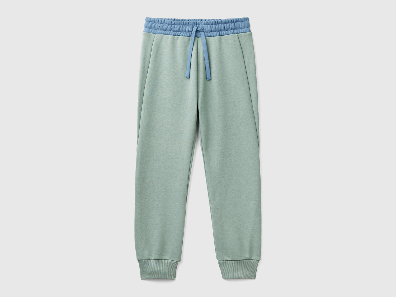 Joggers con coulisse da bambino verde chiaro | Benetton Outlet