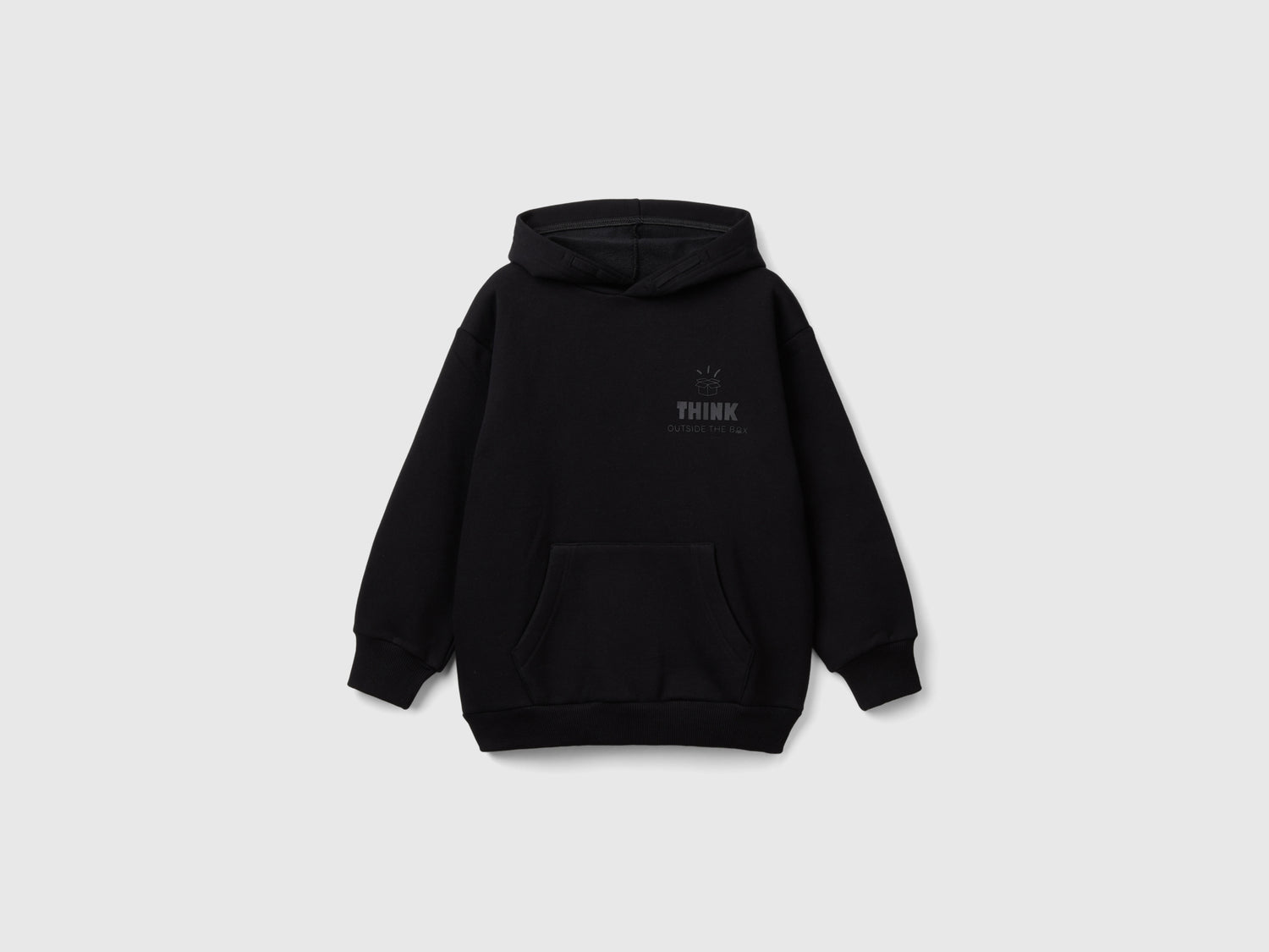 Sweatshirt with thick print da bambino nero | Benetton Outlet