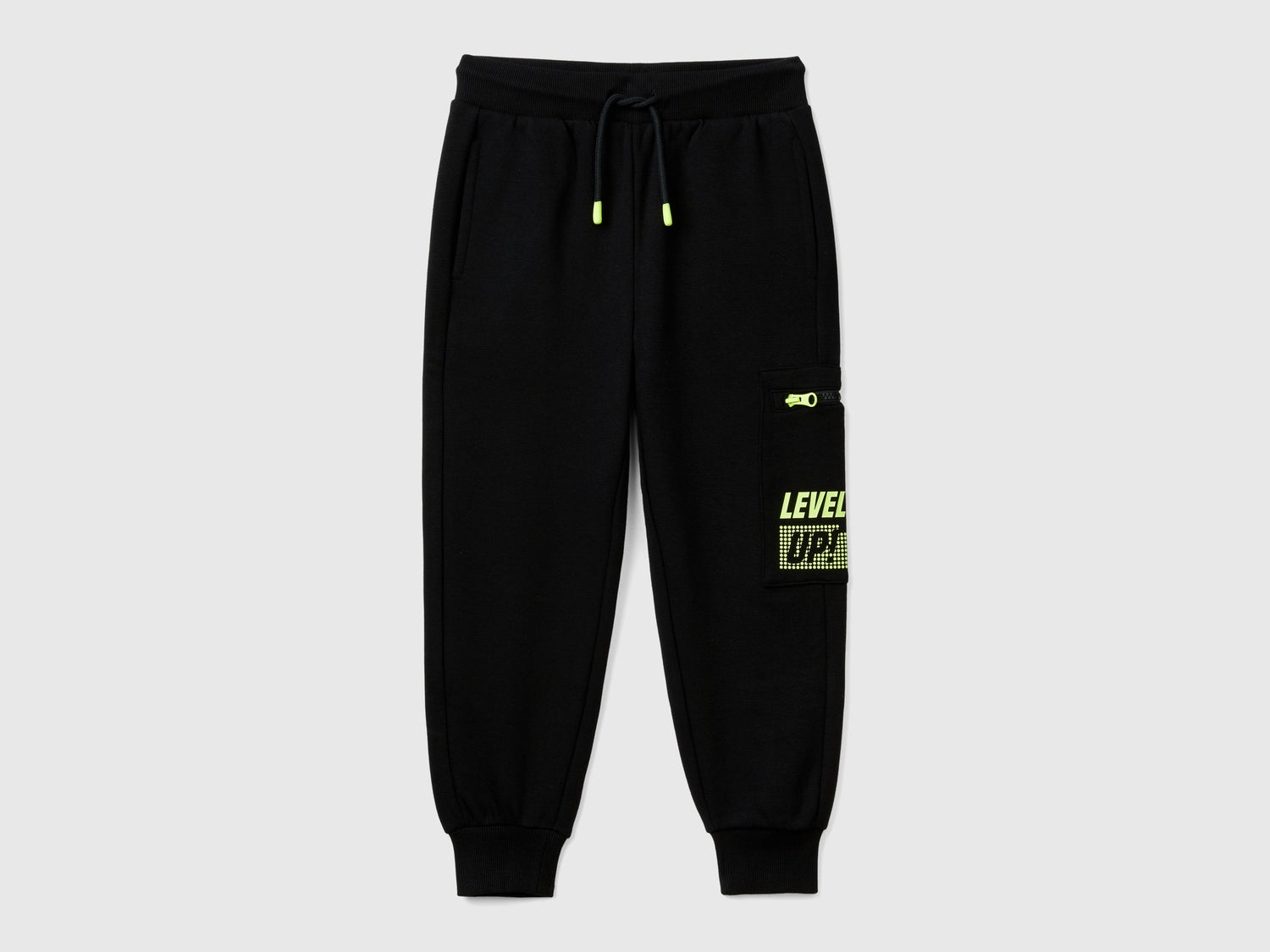 Joggers gamer in misto cotone da bambino nero | Benetton Outlet